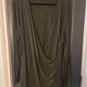 Universal Standard Army Green Long Sleeve Top